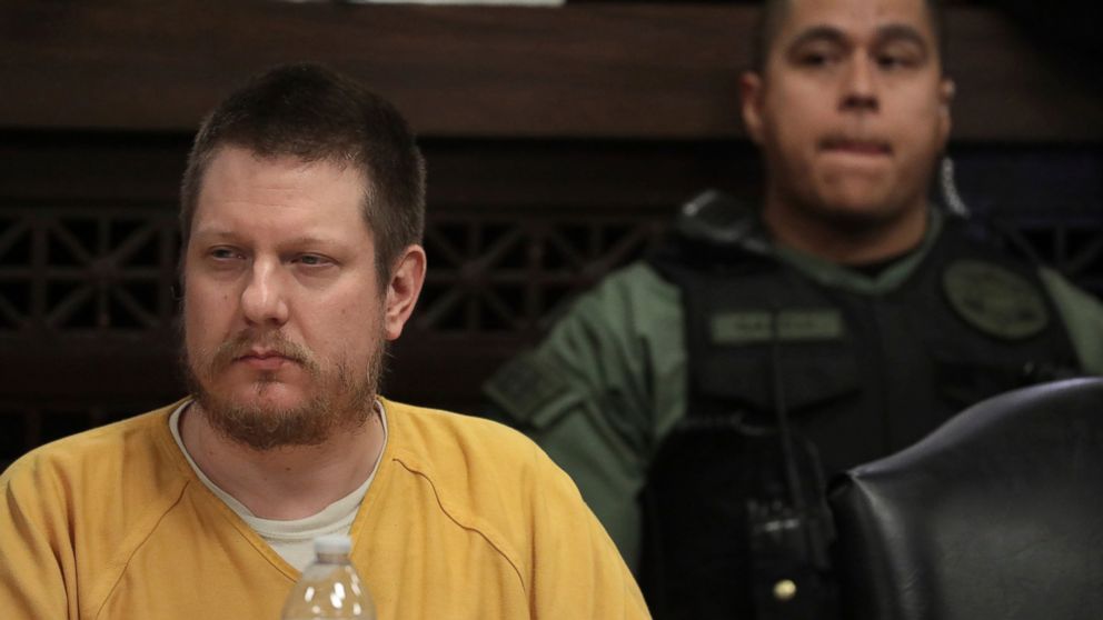 Former Chicago police Officer Jason Van Dyke attends his sentencing hearing at the Leighton Criminal Court Building, Friday, Jan. 18, 2019, in Chicago, for the 2014 shooting of Laquan McDonald. (Antonio Perez/Chicago Tribune via AP, Pool)