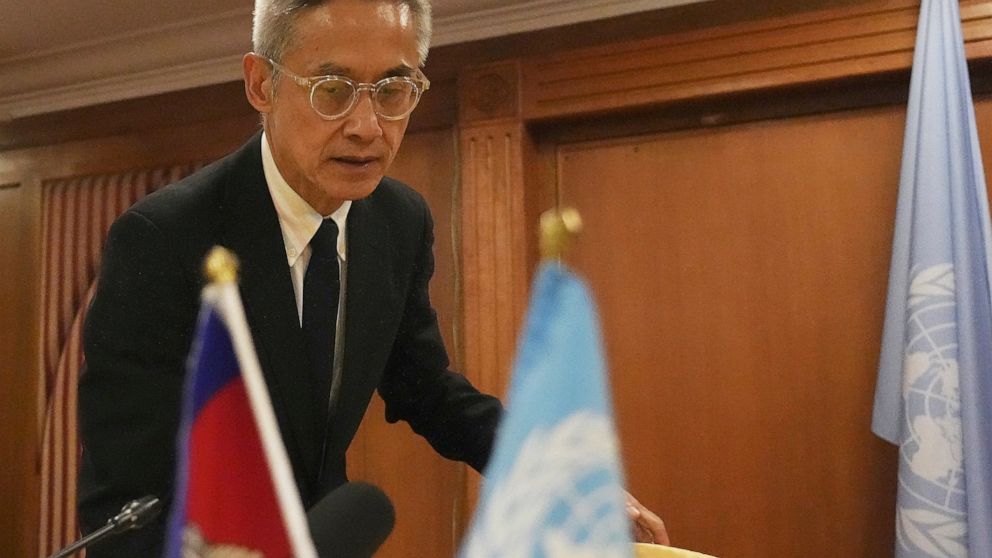 U.N. Special Rapporteur on Human Rights in Cambodia Vitit Muntarbhorn arrives for a press conference in Phnom Penh, Cambodia, Friday, Aug. 26, 2022. Muntarbhorn is on his last more than ten days mission to Cambodia. (AP Photo/Heng Sinith)