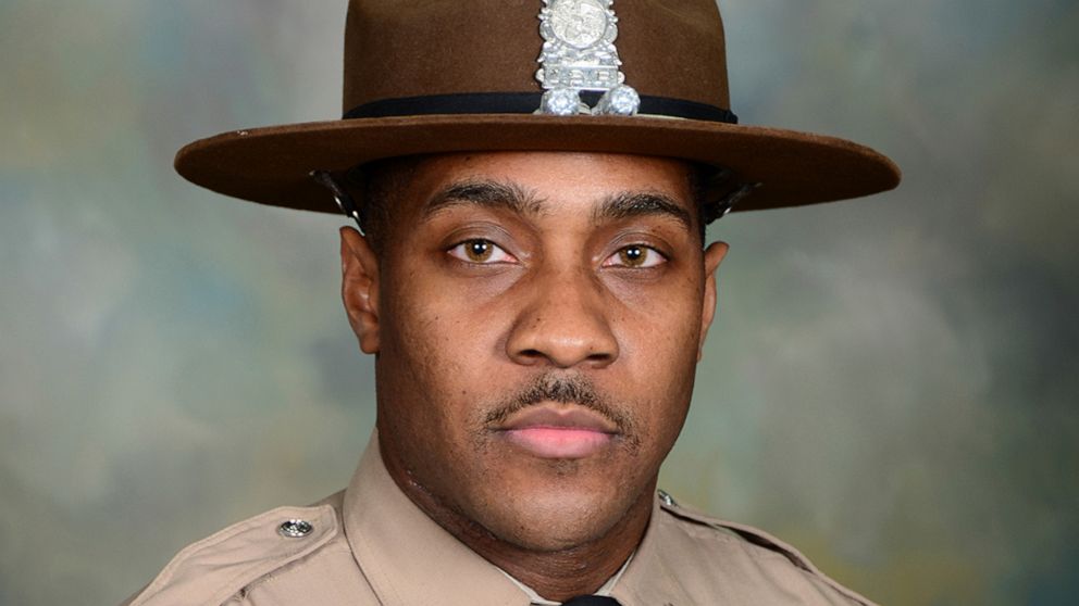 This image provided by the Illinois State Police, shows ISP District Chicago Trooper Gerald Mason, who died Friday, Oct. 1, 2021, after being shot on the Dan Ryan Expressway in Chicago, authorities said, on the same day the state started stepping up 