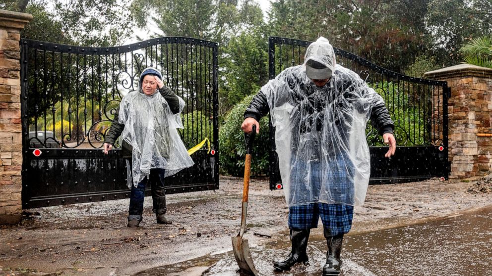  Atmospheric river storm drenches California, snow piles high