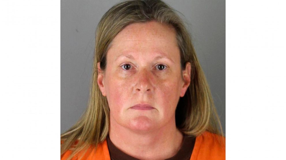 FILE - This booking photo released by the Hennepin County, Minn., Sheriff shows Kim Potter, a former Brooklyn Center, Minn., police officer. A Minnesota judge on Tuesday, May 11, 2021, denied media requests to allow cameras at an upcoming hearing for