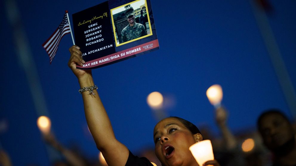  Vigil held for slain US Marine in her home city