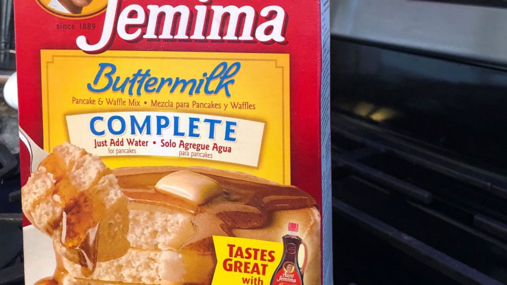 A box of Aunt Jemima pancake mix sits on a stovetop Wednesday, June 17, 2020, in Harrison, N.Y. Pepsico is changing the name and marketing image of its Aunt Jemima pancake mix and syrup, according to media reports. A spokeswoman for Pepsico-owned Qua