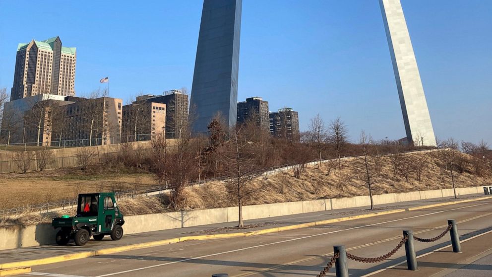 The Gateway Arch is seen, Thursday, March 3, 2022 in St. Louis. The Arch was built in the mid-1960s to withstand a strong earthquake, but many other structures in the central U.S. are not. That's concerning because the active New Madrid Fault is cent