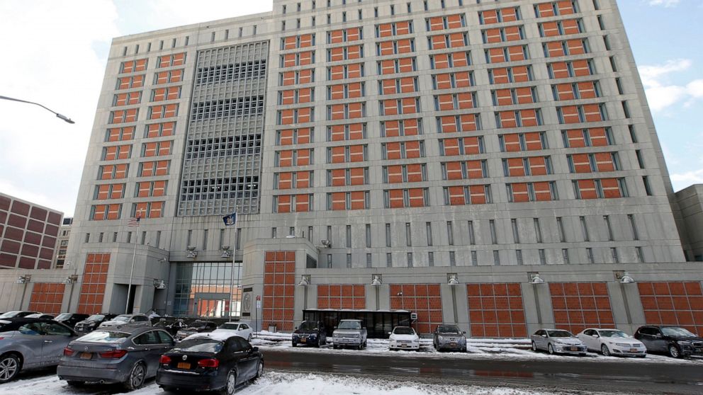 FILE- This Jan. 8, 2017 file photo shows the Metropolitan Detention Center (MDC) in the Brooklyn borough of New York. An inmate at the jail died after being pepper sprayed by officers in his cell, the federal Bureau of Prisons said, Wednesday, June 3