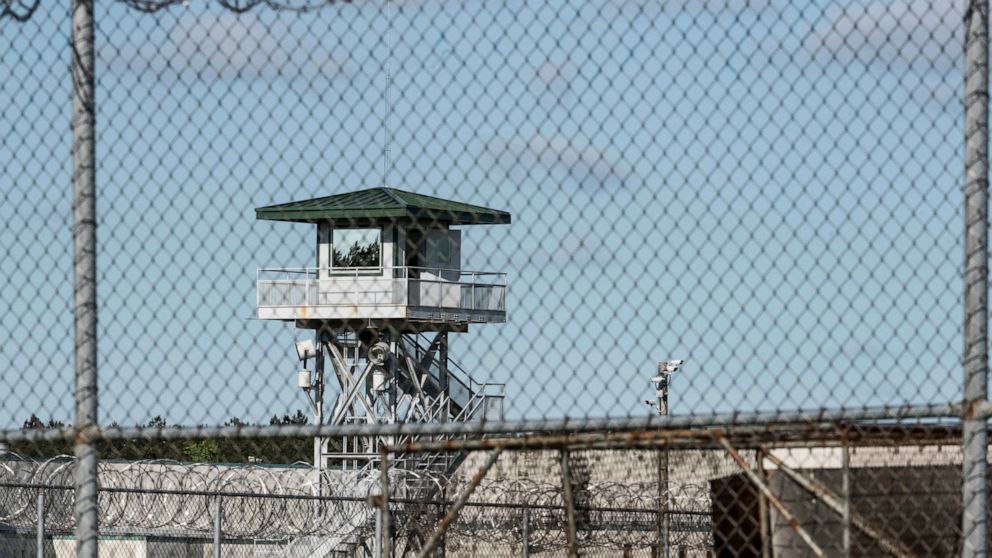 FILE - In this April 16, 2018, photo, a guard tower stands above the Lee Correctional Institution, a maximum security prison in Bishopville, S.C. South Carolina has given the greenlight to firing-squad executions. The method was codified into state l