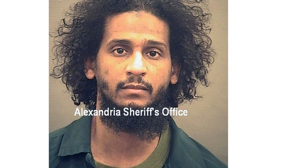 FILE - In this photo provided by the Alexandria Sheriff's Office is El Shafee Elsheikh who is in custody at the Alexandria Adult Detention Center, Wednesday, Oct. 7, 2020, in Alexandria, Va. Elsheikh is charged with hostage-taking resulting in death 