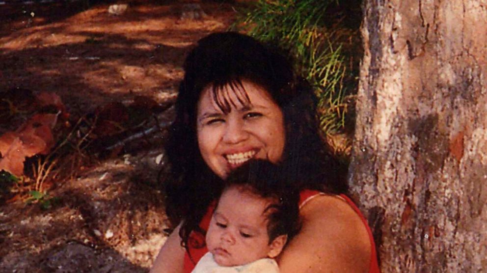 In this undated photograph, Texas death row inmate Melissa Lucio is holding one of her sons, John. Lucio is set to be executed on April 27 for the 2007 death of her 2-year-old daughter Mariah. Prosecutors say Lucio fatally beat Mariah but Lucio has l