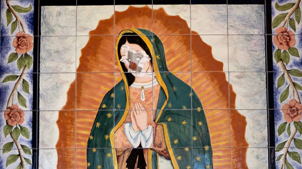  Sledgehammer attack damages Guadalupe mural at LA church