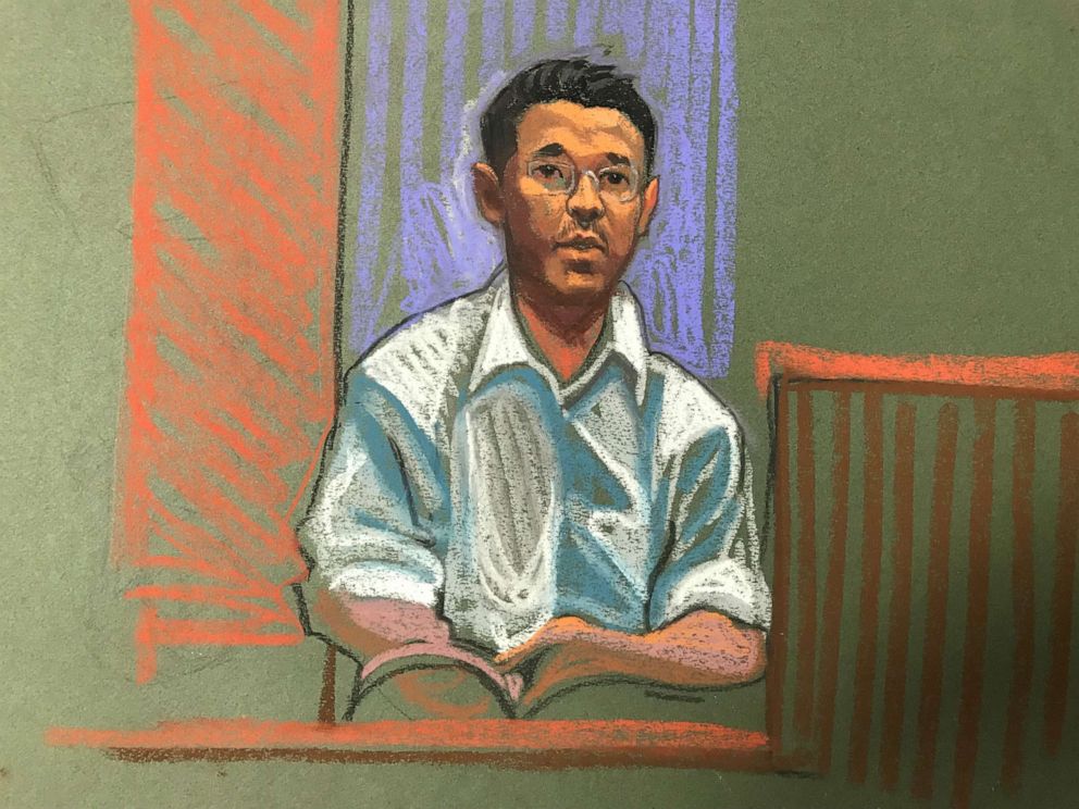 PHOTO: Yingying Zhang's boyfriend, Xiaolin Hou, was in court Wednesday to hear opening statements.