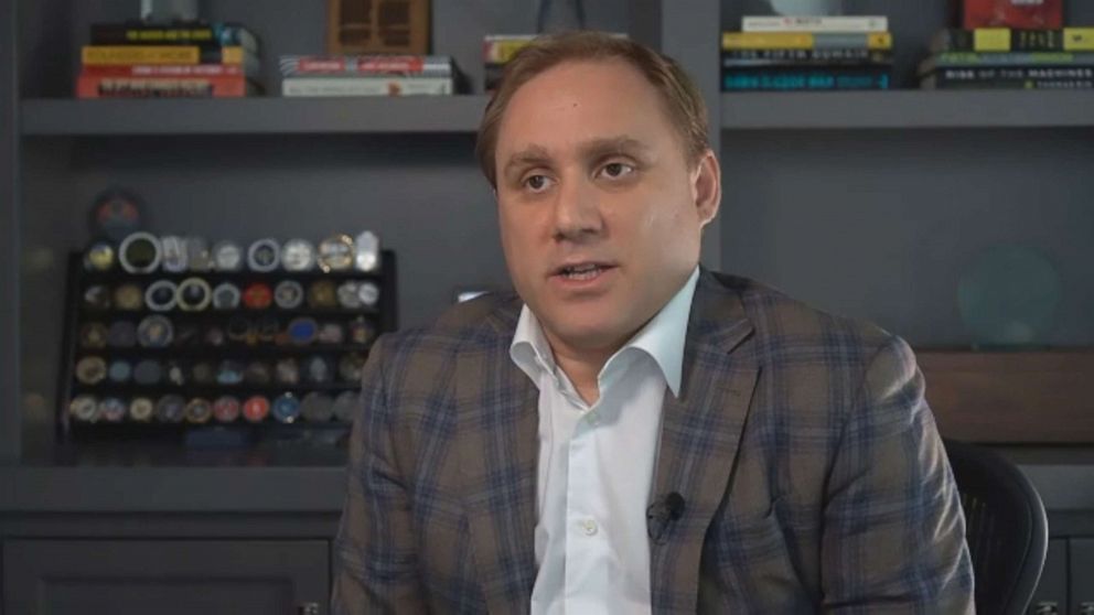 PHOTO: Dmitri Alperovitch, a co-founder of cybersecurity company CrowdStrike, talks to "Nightline" about the Colonial Pipeline ransomware attack. 