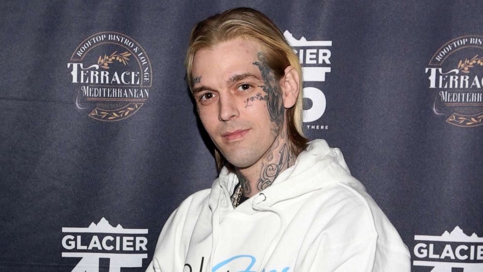 PHOTO: Aaron Carter arrives at the Hustler Club in Las Vegas on February 12, 2022.
