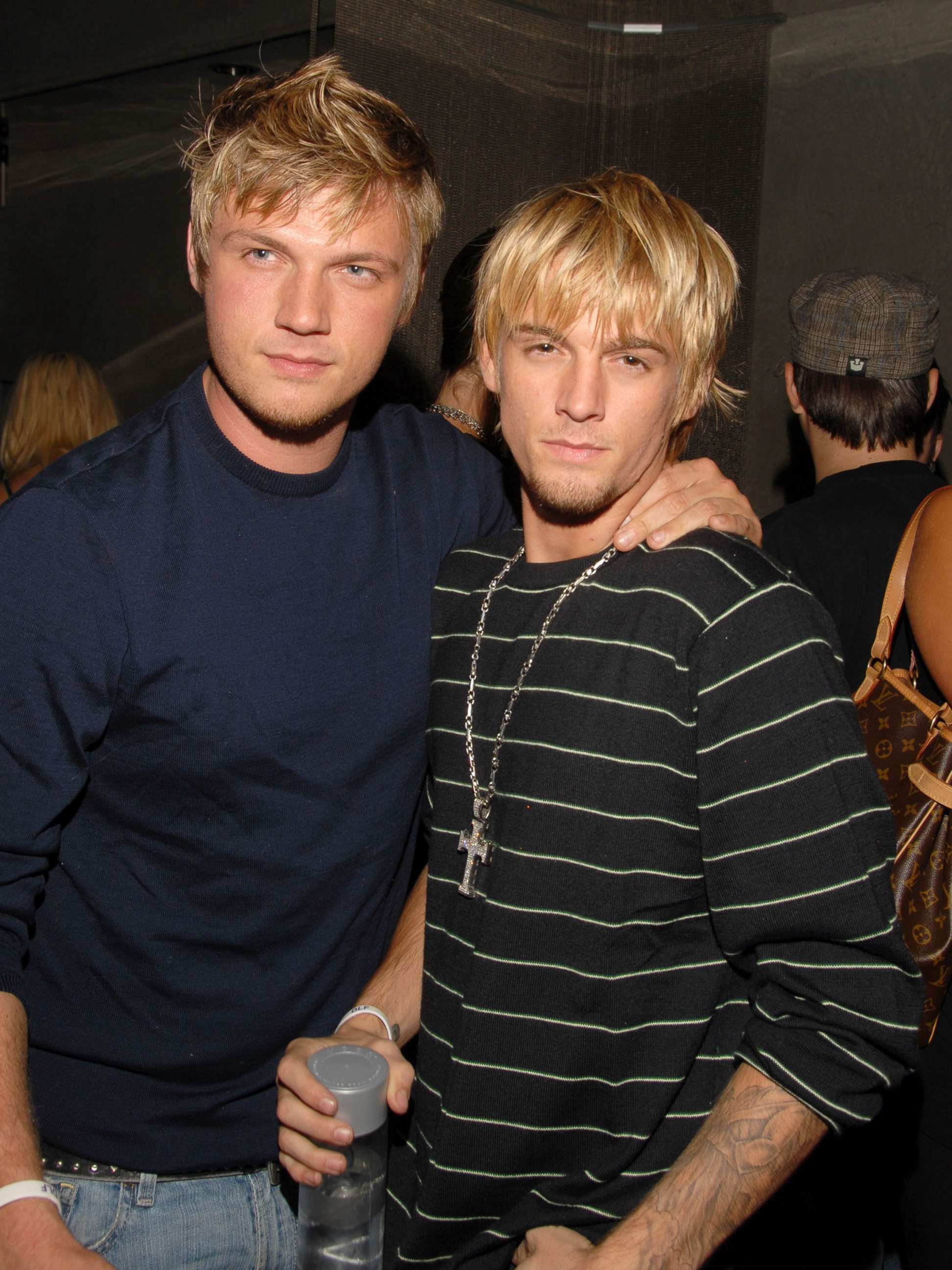 PHOTO: Nick Carter and Aaron Carter attend Howie Dorough's Birthday Party in Hollywood, Calif., Aug. 16, 2006.