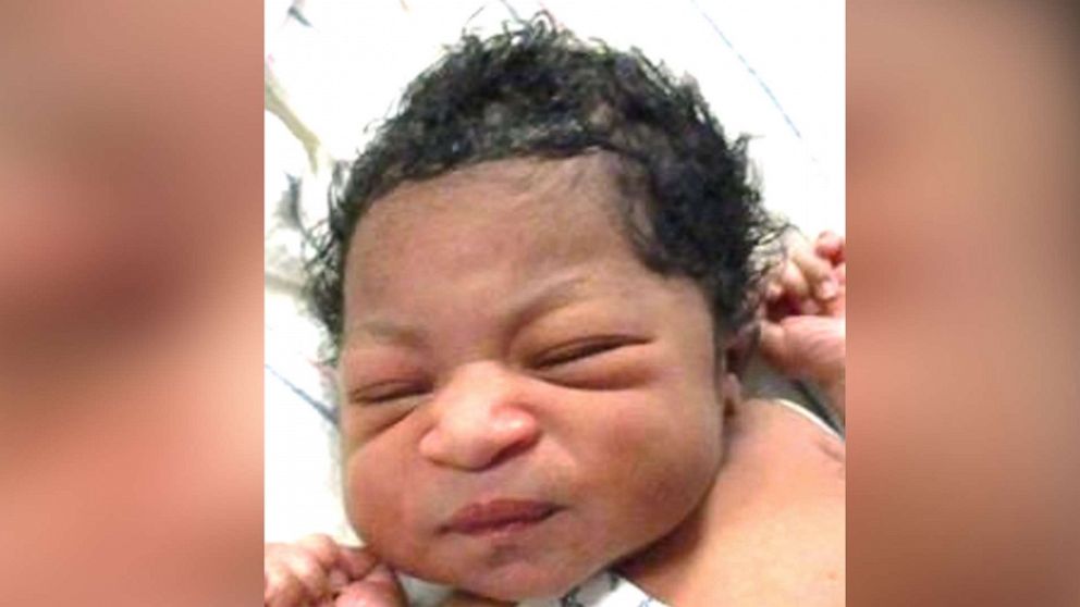 The baby was brought to a nearby hospital after neighbors called the police. 