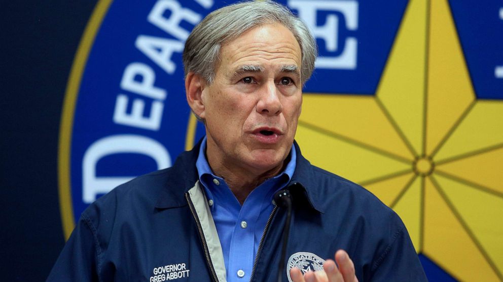 PHOTO: Texas Gov. Greg Abbott speaks during a news conference on March 10, 2022, in Weslaco, Texas. 