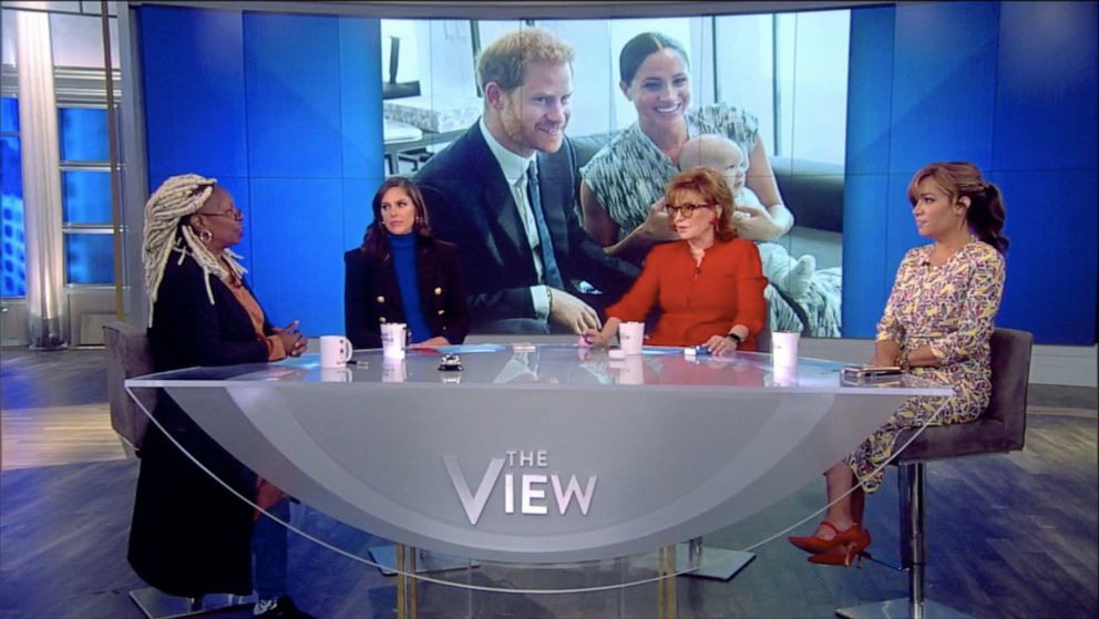 PHOTO: "The View" co-hosts Whoopi Goldberg, Abby Huntsman, Joy Behar, and Sunny Hostin react to Meghan Markle opening up about the stresses of motherhood on Monday, Oct. 21, 2019..