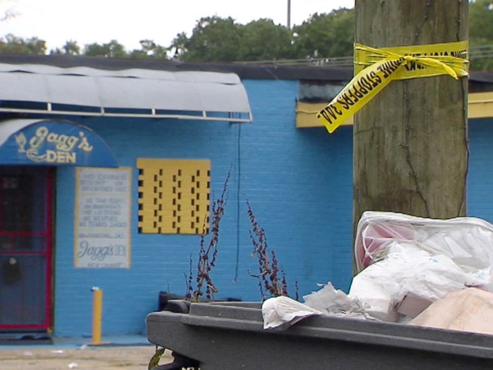 PHOTO: Crime scene tape in Baton Rouge where 18-year-old Bryant Lee was shot and killed on May 13 at a graduation party.