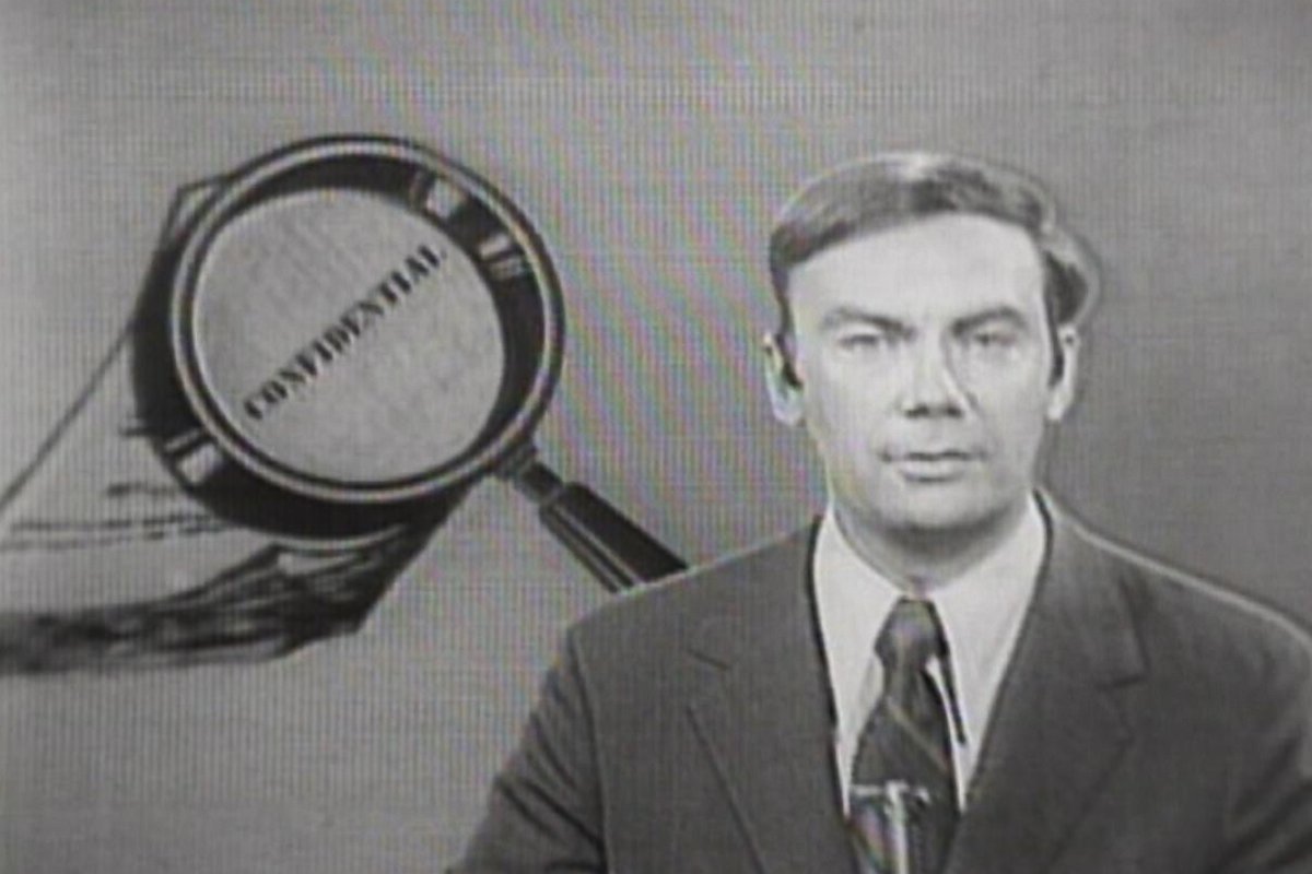 PHOTO: Sam Donaldson reports on the break-in at the Democratic National Committee headquarters in Washington, D.C. on ABC's Weekend News, June 17, 1972.