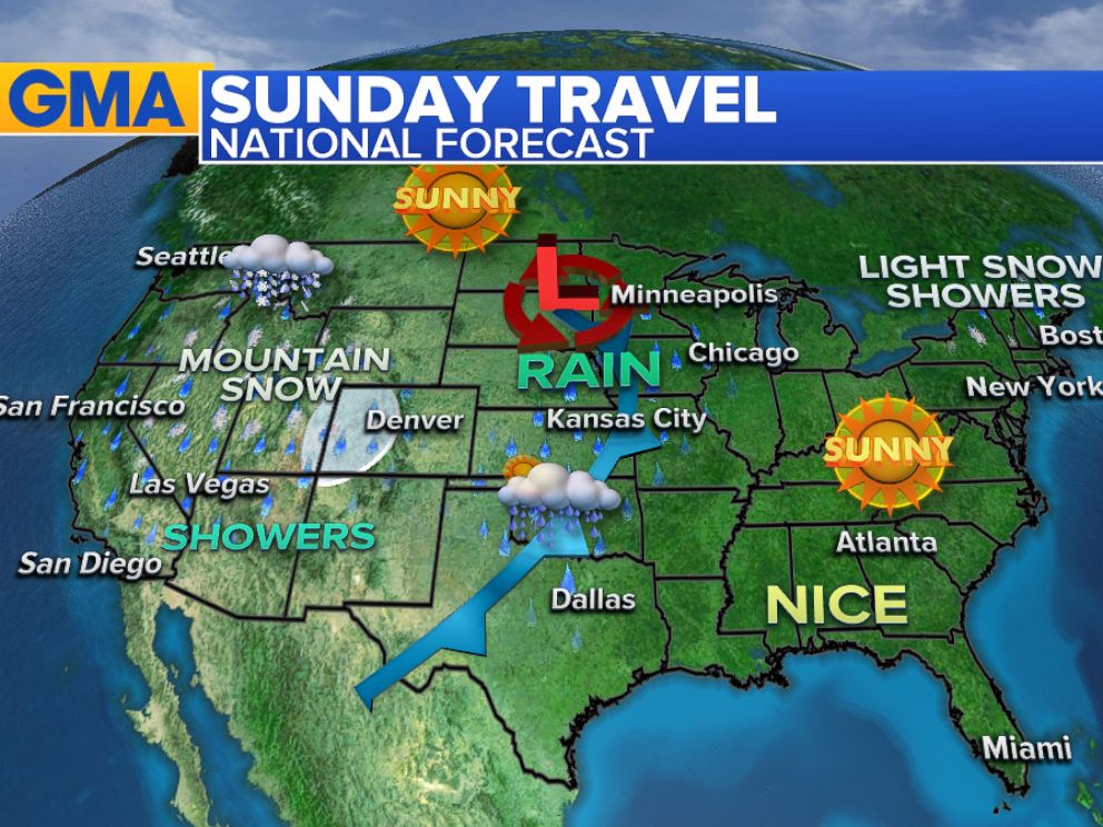 usa travel weather map