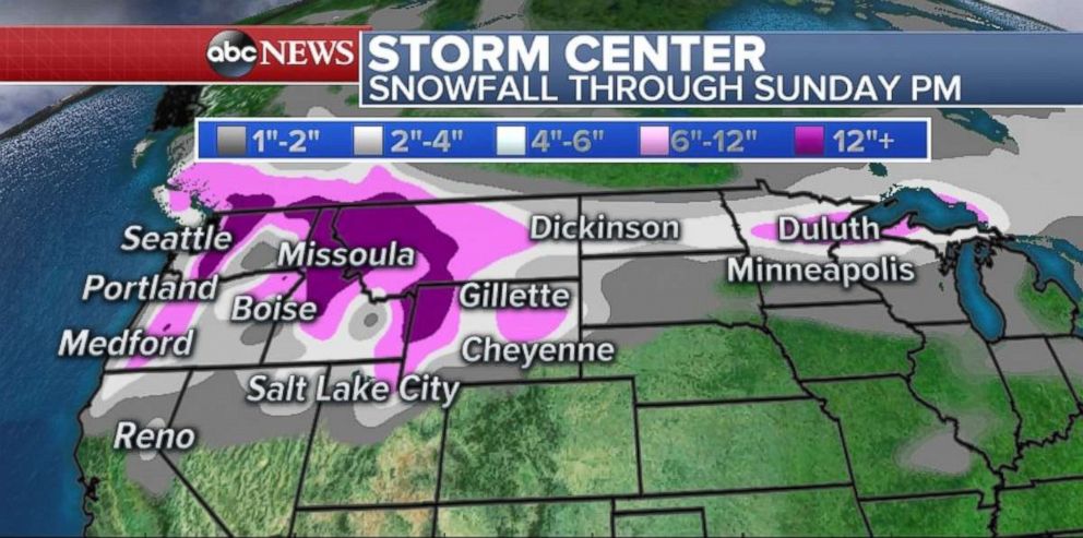 Heavy snowfall totals are likely across the Northwest throughout much of the inland regions.