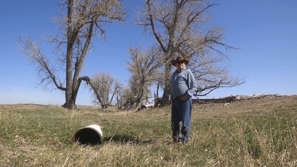 PHOTO: L.J. Turner claims that the local coal mines cut the aquifer that provided water to his land, and now the creek on his property has dried up.