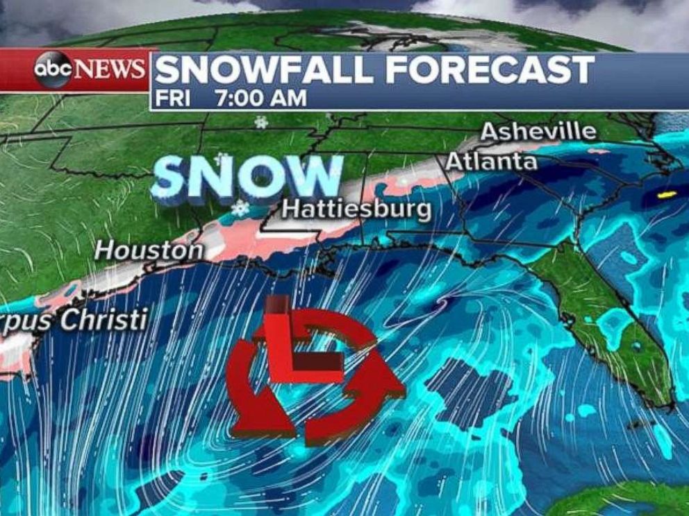 A storm system is developing in the Southeast on Friday morning.
