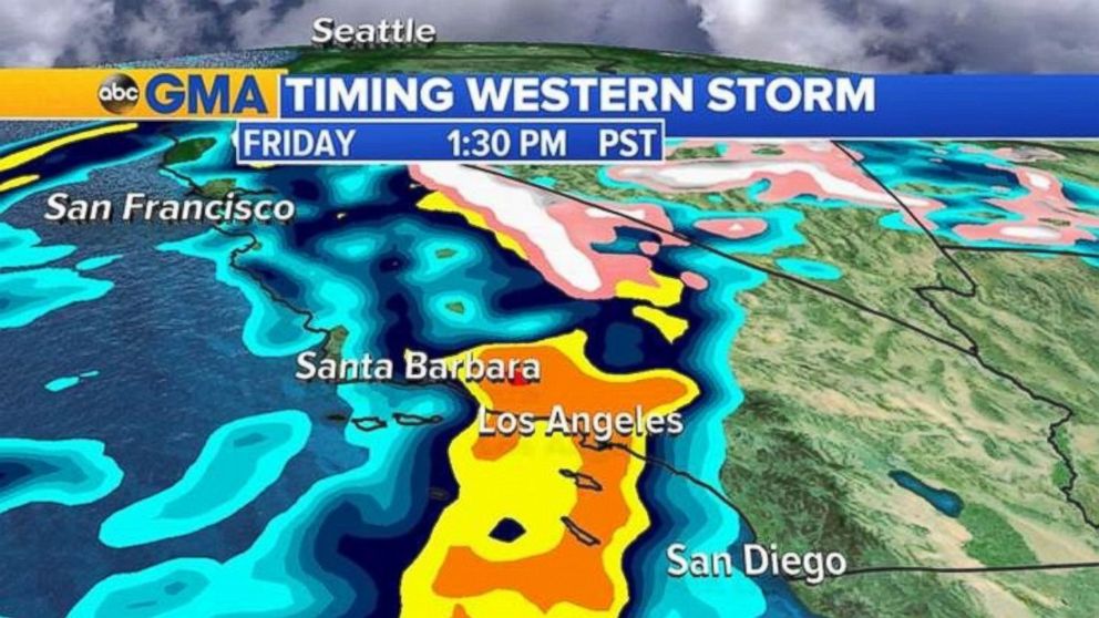 PHOTO: Los Angeles will see the heaviest rainfall starting Friday afternoon.
