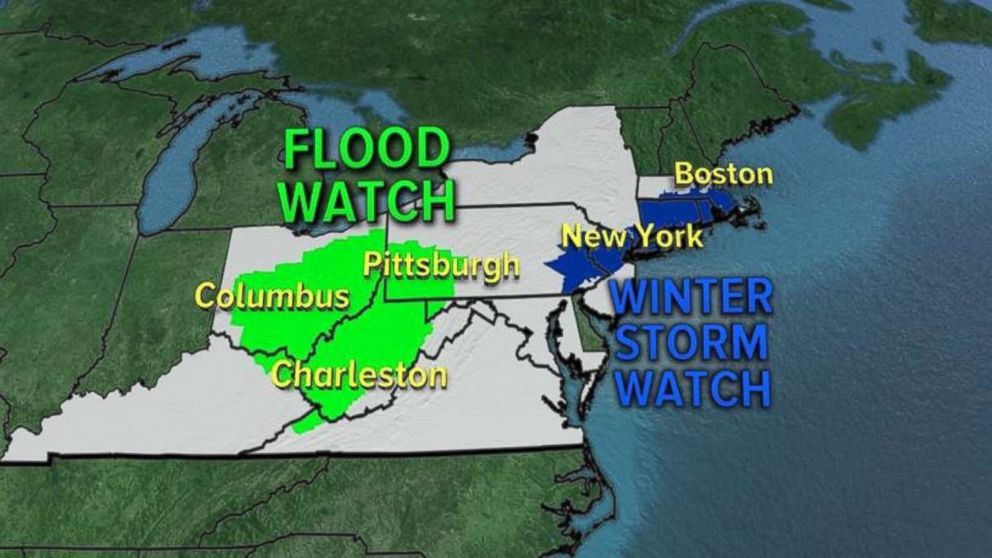 A winter storm watch was already in place in parts of the Northeast ahead of a storm expected on Saturday.