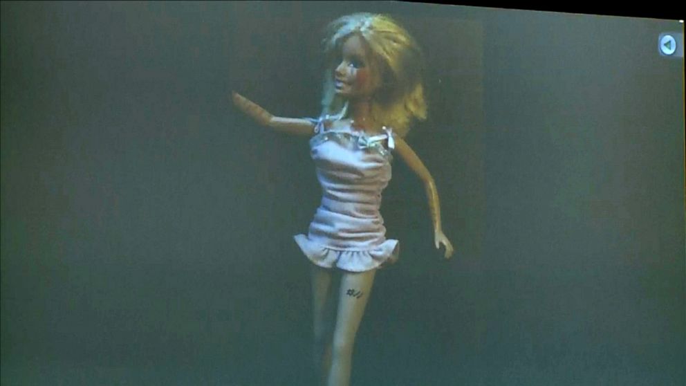 PHOTO: These photos of 'Slender Man' stabbing suspect Morgan Geyser's Barbies were shown in Waukesha County Court on Feb. 17, 2015.