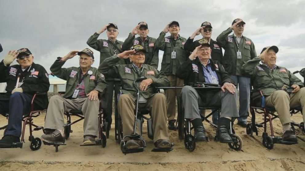 PHOTO: ABC News' "World News Tonight With David Muir" recently met with several World War II veterans across the U.S. and traveled with them as they made their journey back to Normandy, France.