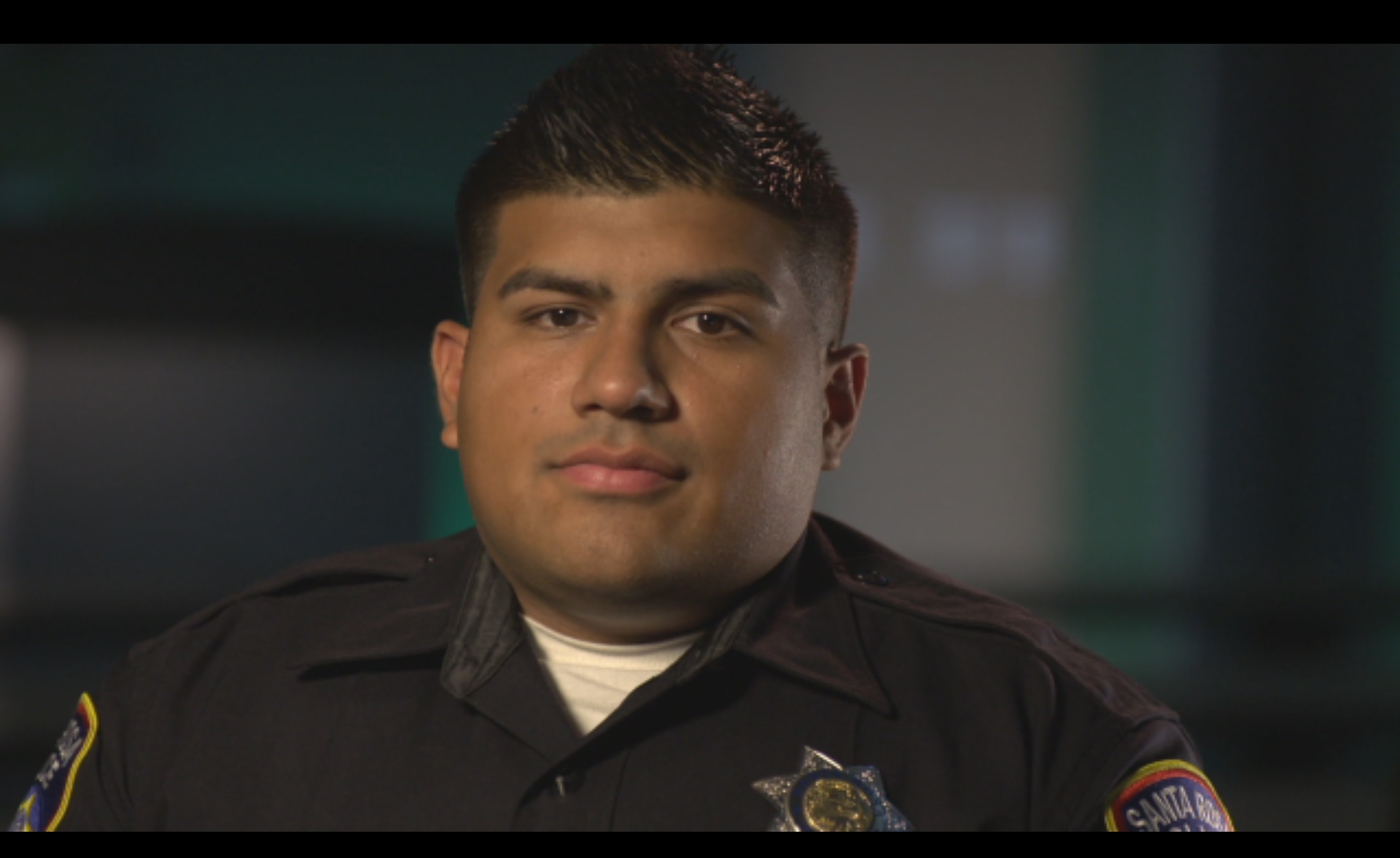 Officer Aaron Gonzales-Campos with the Santa Rosa Police Department is seen here during an interview with "Nightline."