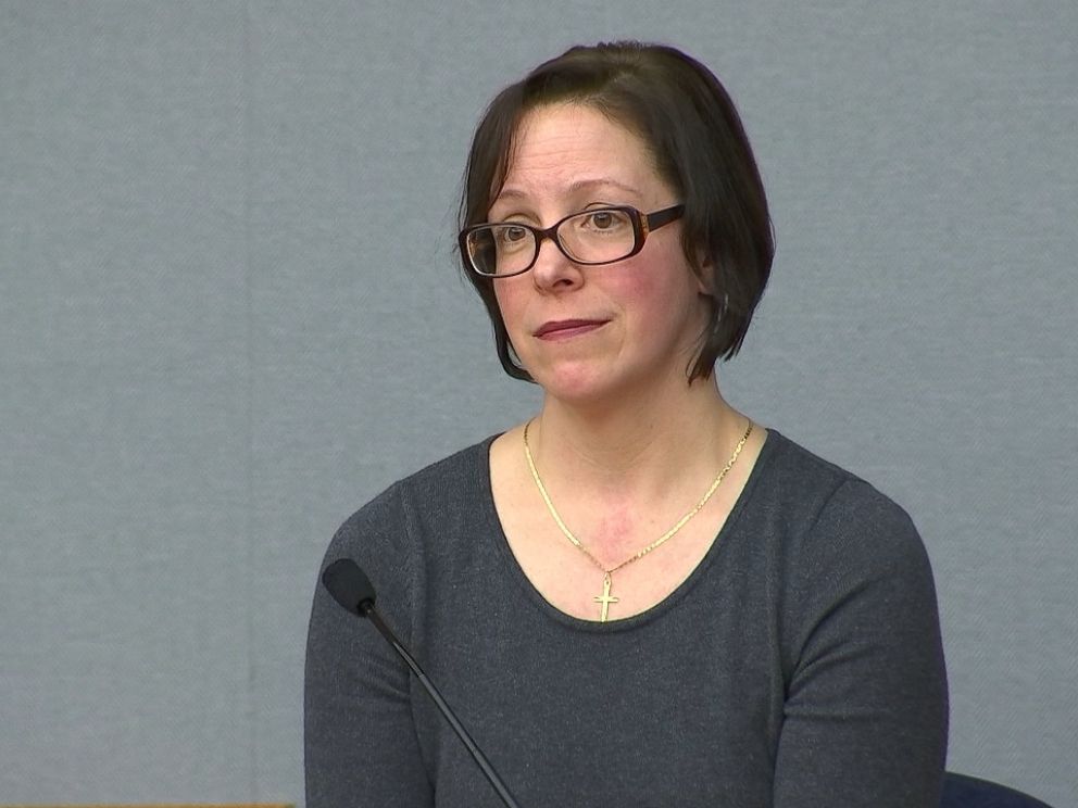 Matt Leilis ex-wife Joanne Lucie is shown here testifying at his murder trial.