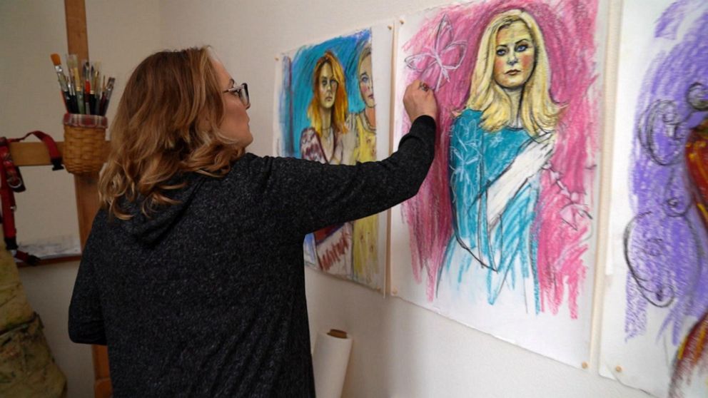 Jeffrey Epstein survivor paints portraits of other survivors