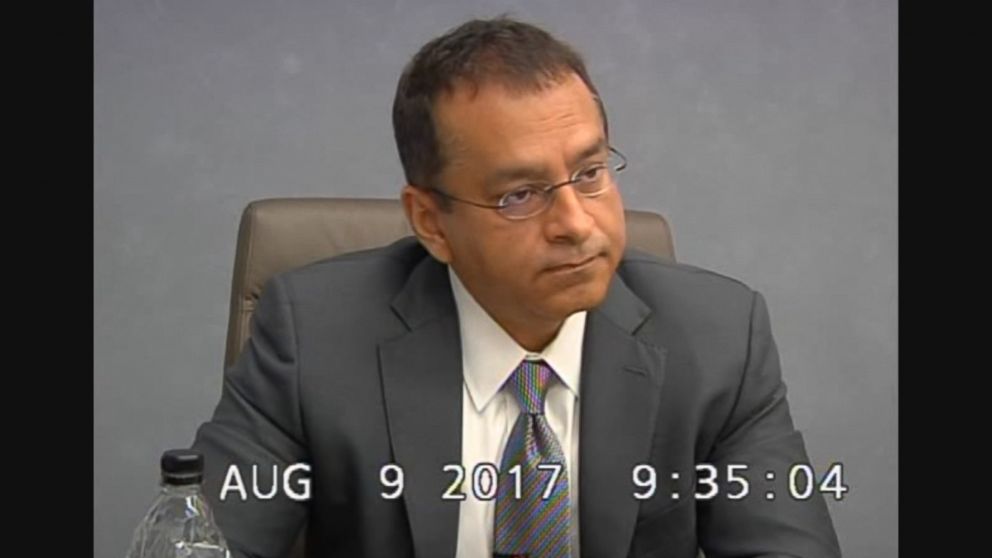 Ramesh "Sunny" Balwani is seen here during a 2017 deposition with the Securities and Exchange Commission.