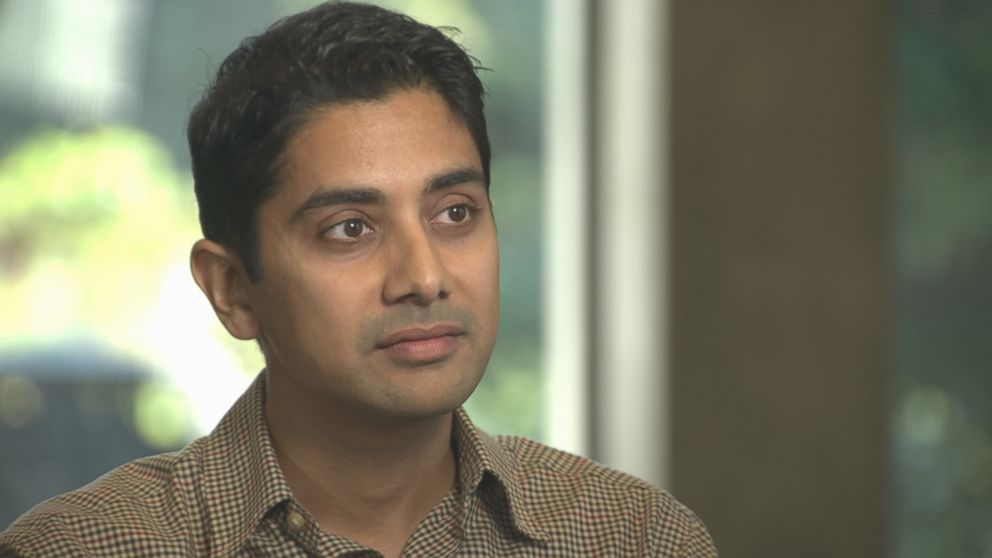 Pallav Sharda is seen here during an interview with ABC News. 