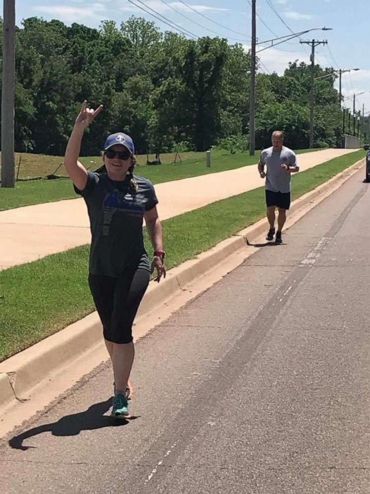 PHOTO: Torrey Rowe was planning to complete an annual relay run with her colleagues for the Special Olympics opening ceremony in Oklahoma. 