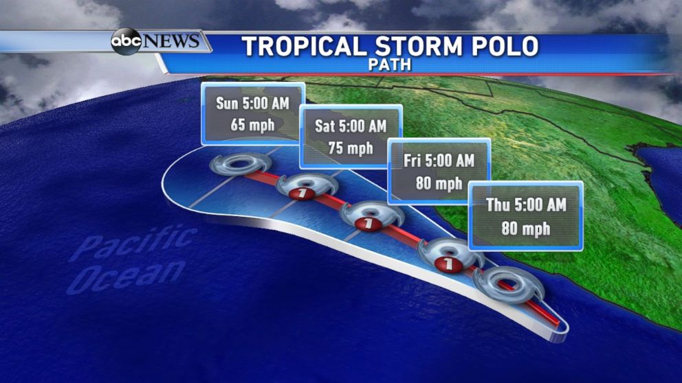 PHOTO: Following behind Odile's footsteps, Polo is the next named storm in the Eastern Pacific