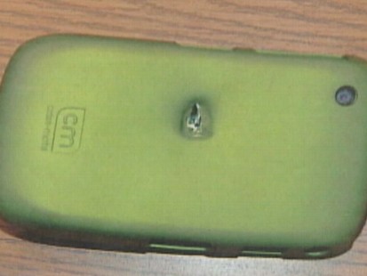 VIDEO: An Ohio womans BlackBerry prevents her from being pierced by a bullet.