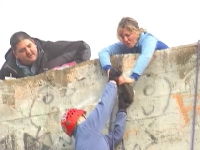 VIDEO: Having scaled Mount Everest, Kay Leclaire uses skills to save a stranded kitten.
