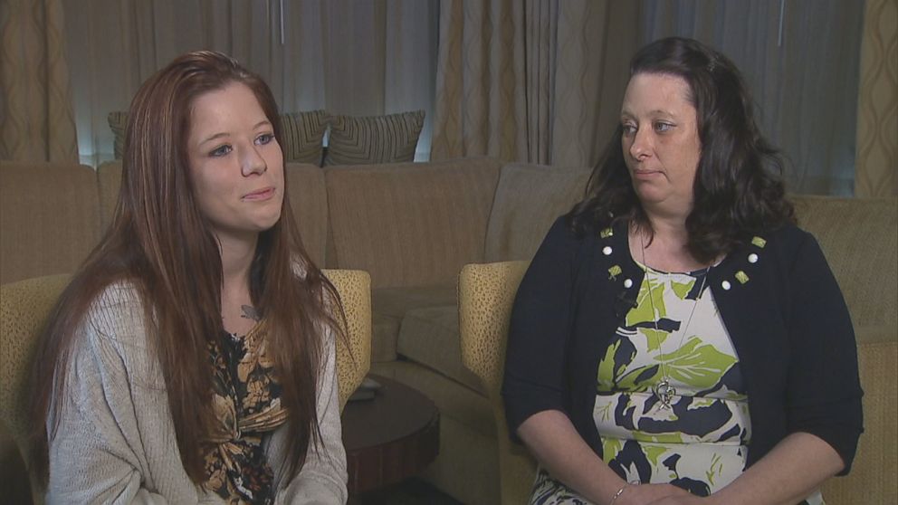Jessika (left) is seen here with her mother Nacole (right) during a "Nightline" interview. 