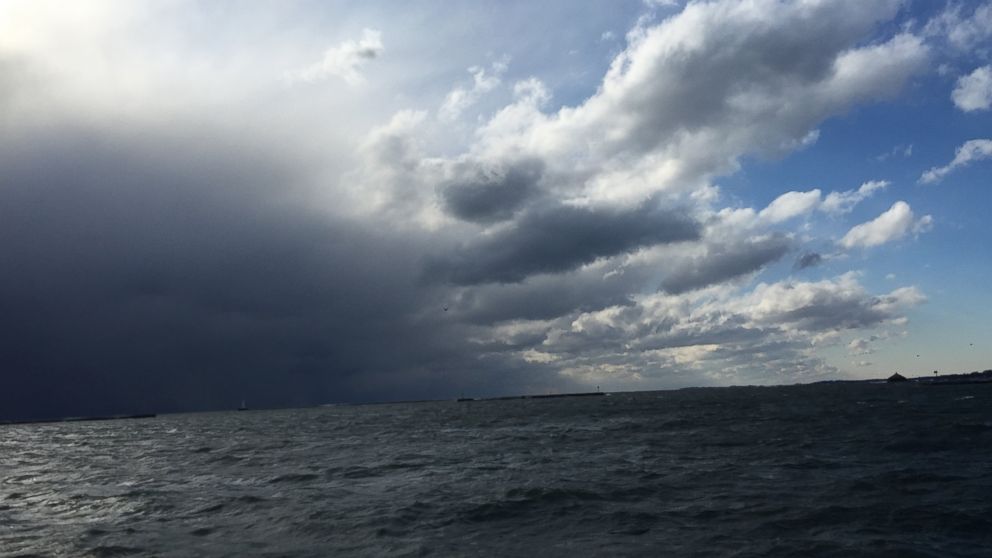 PHOTO: Clouds over Lake Ontario, Nov. 18, 2014. Buffalo is being hit by a large amount of lake effect snow.