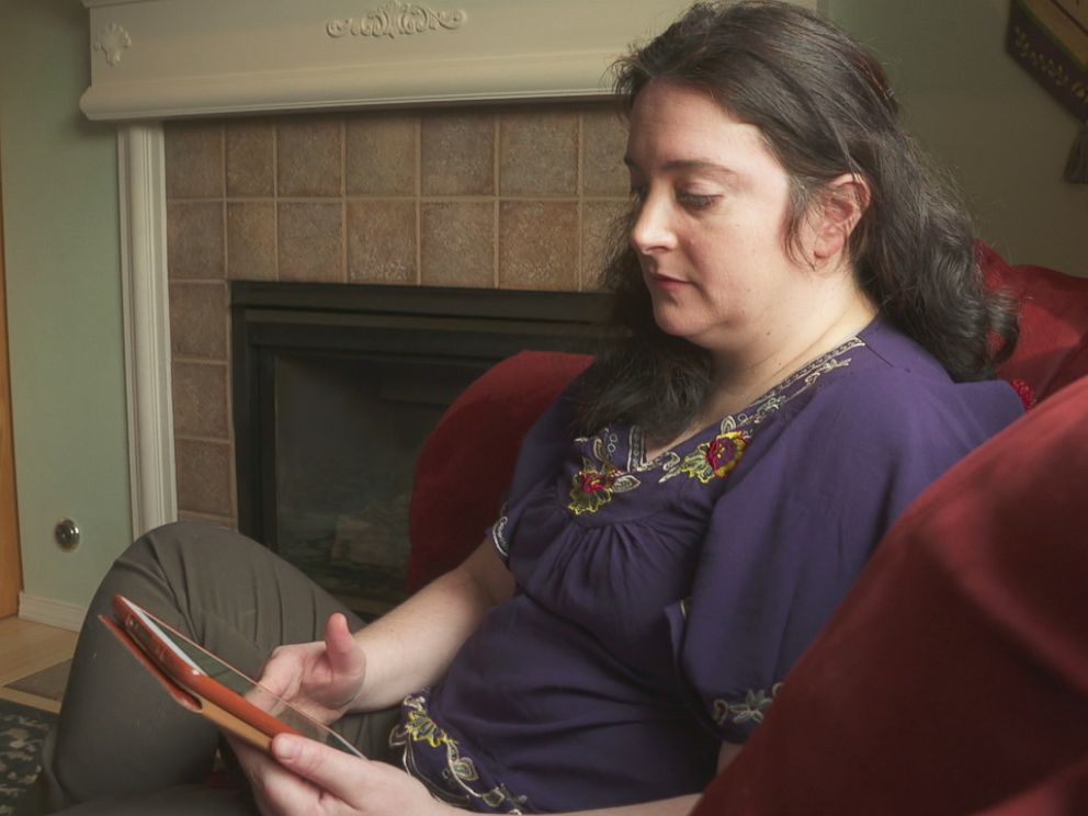 Courtney Allen is seen here during an interview for Nightline.