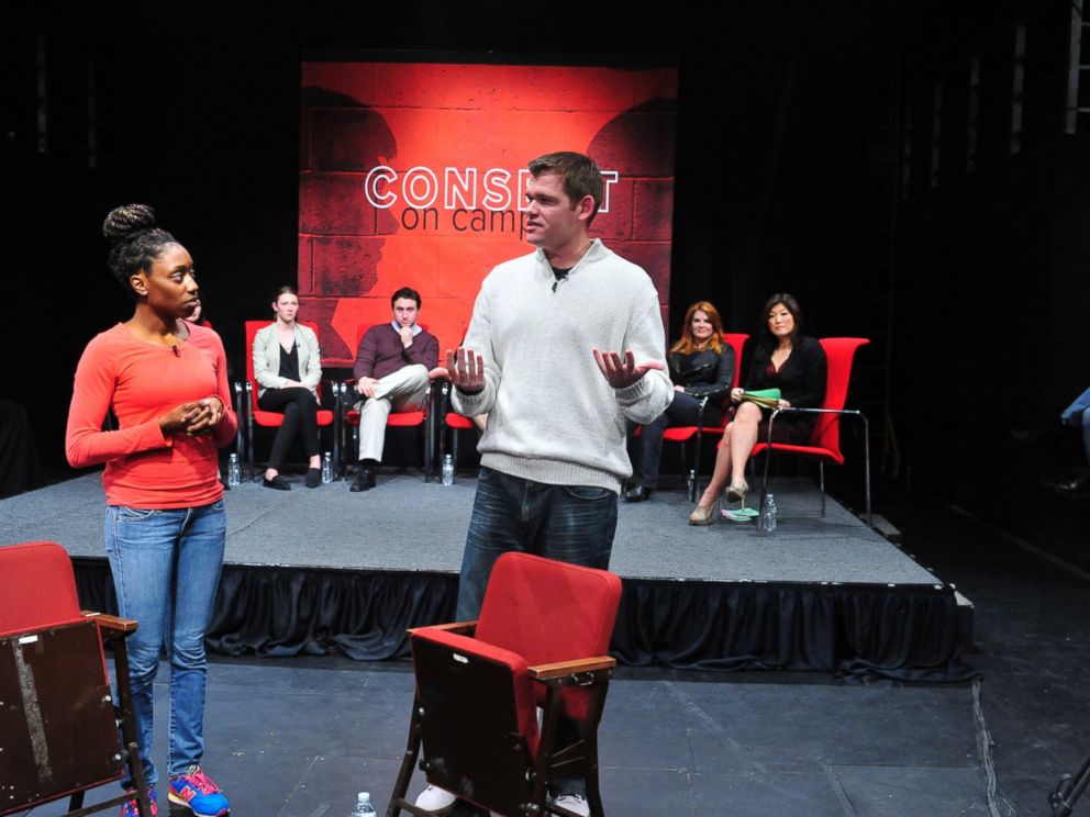 Members of the improv group Catharsis Productions participated in the Consent on Campus discussion ABC News Nightline hosted at Penn State University.