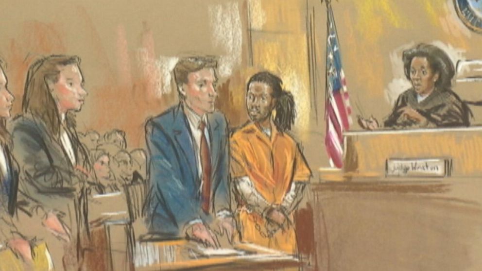 PHOTO: A courtroom sketch of the trial of Daron Wint. 