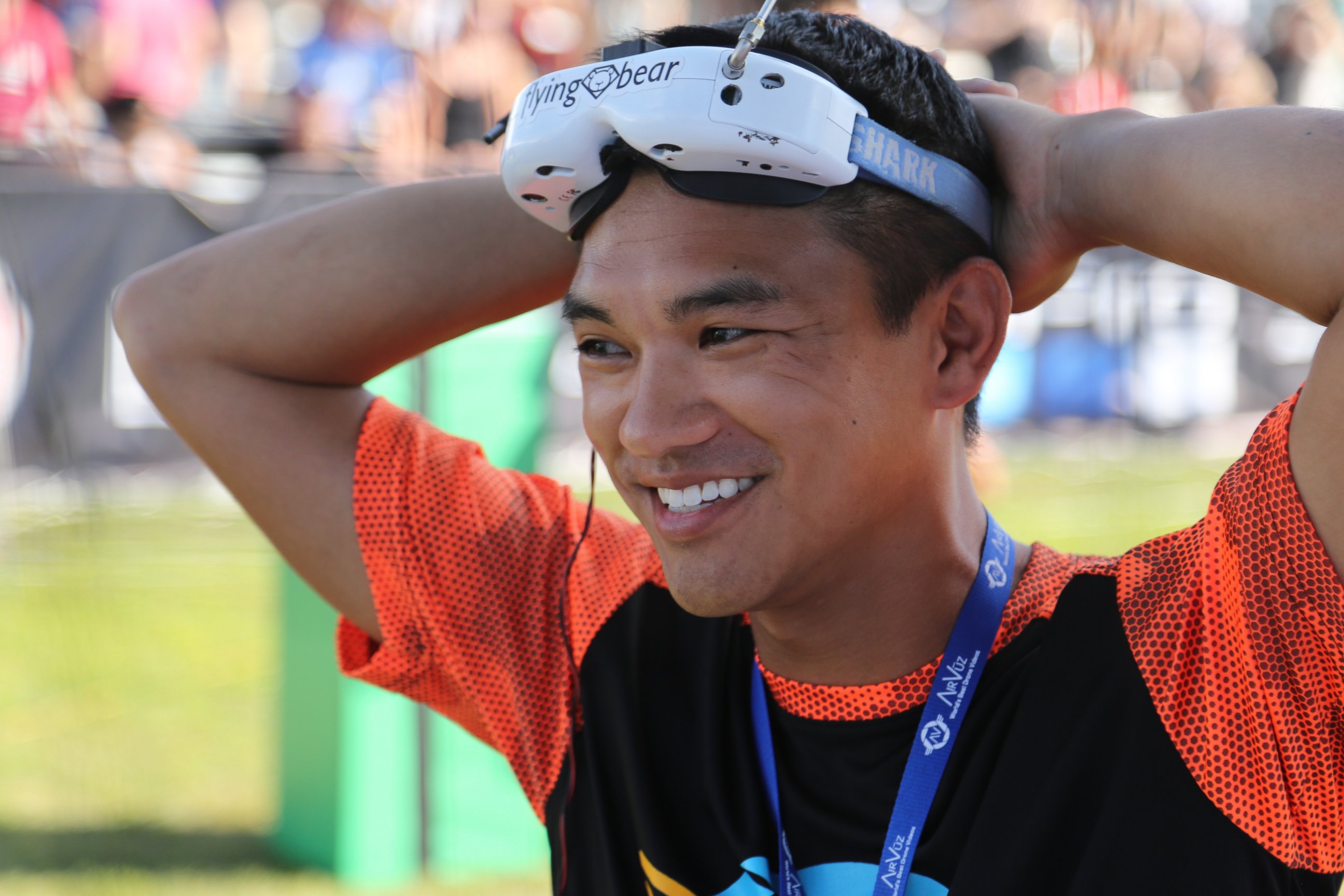 PHOTO: Ken Loo (pictured) from Sunnyvale, California, has been training for months to compete in the National Drone Racing Championships on Governors Island, Aug. 5, 2016 in New York.