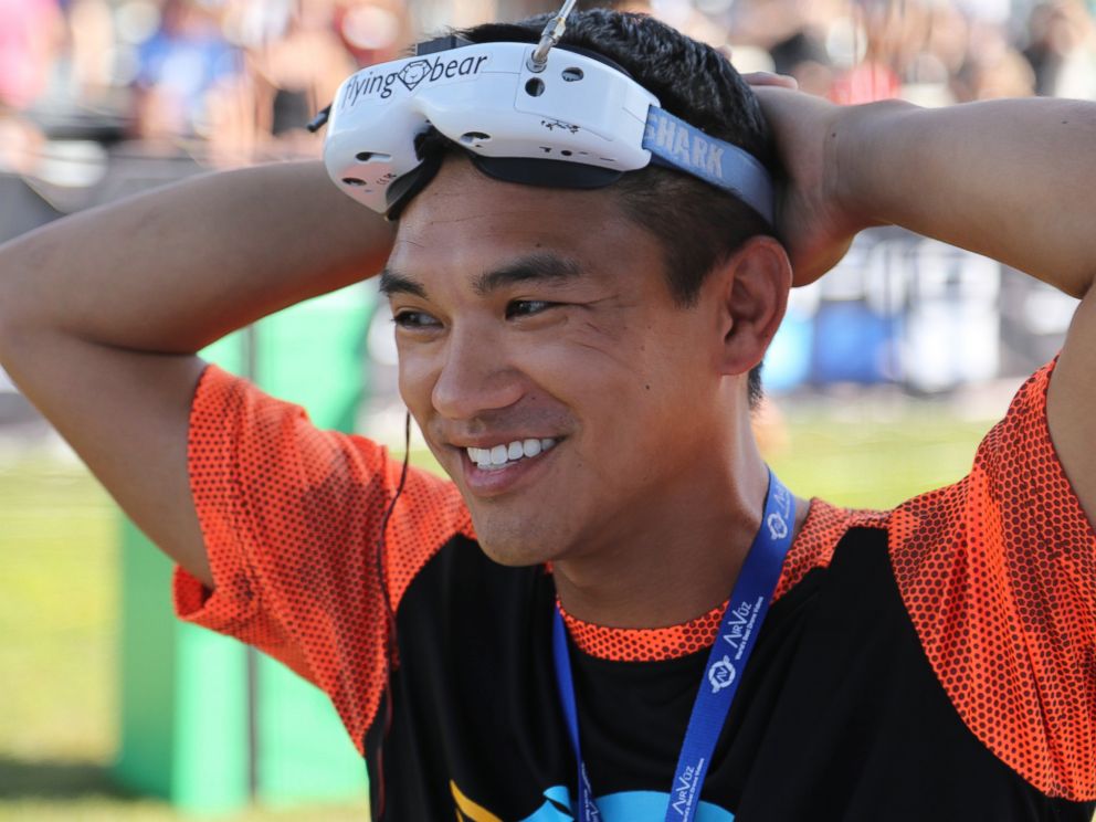 PHOTO: Ken Loo (pictured) from Sunnyvale, California, has been training for months to compete in the National Drone Racing Championships on Governors Island, Aug. 5, 2016 in New York.