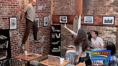 PHOTO: Hidden cameras catch people freaking out when a girl appears to be using telekinetic powers.