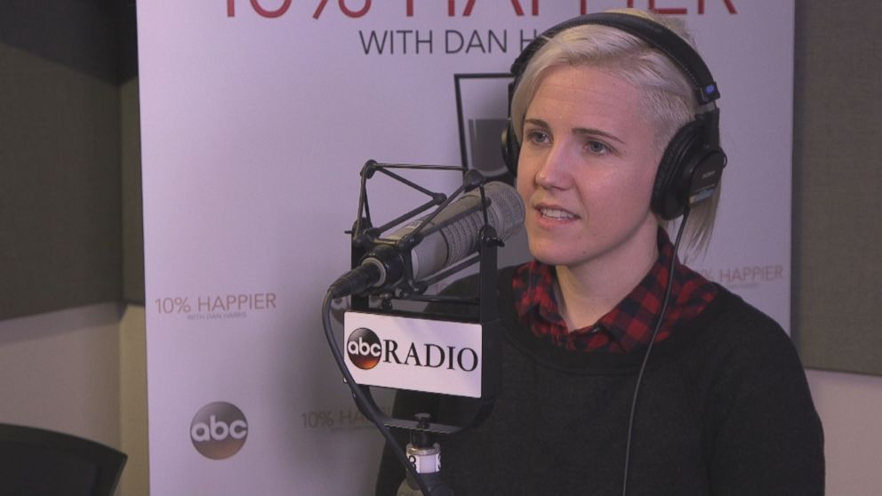 YouTube star Hannah Hart is seen here during an interview with ABC's Dan Harris for his "10% Happier" podcast. 