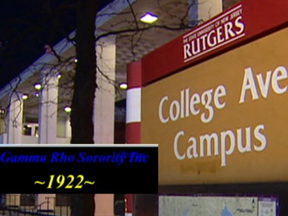 Video: Sorority members at Rutgers University arrested on hazing charges.