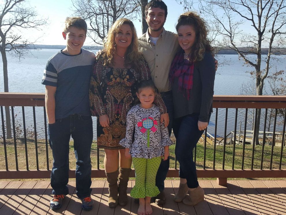 Heather Melton is seen here with her three children and her husband, Sonny Melton, in this undated family photo.